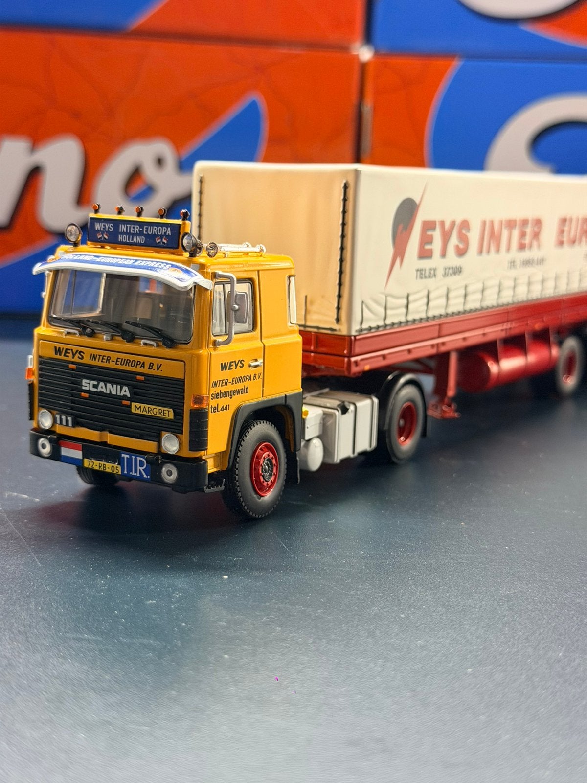 WSI Weys Inter-Europa Scania 111, Ophalen of Verzenden, Zo goed als nieuw, Bus of Vrachtwagen, Wsi