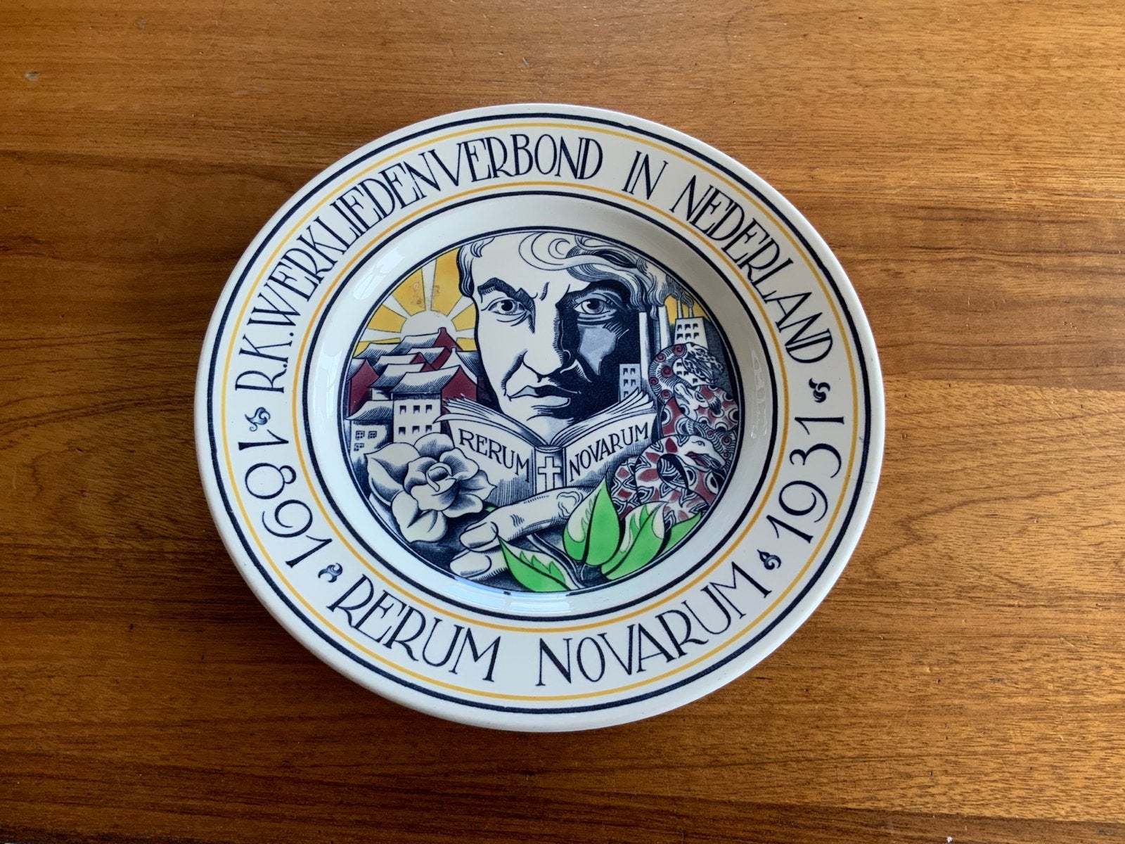 Gedenkbord R.K. Werkliedenverbond 1891-1931, Ophalen of Verzenden