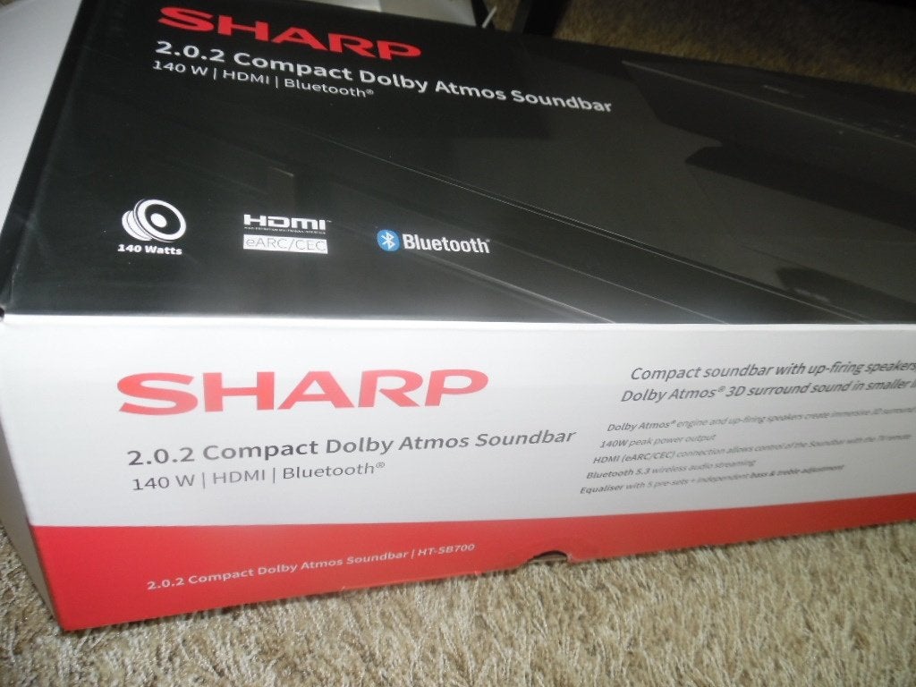 20.2 Compact Dolby Atmos soundbar merk  SHARP, Ophalen, Bluetooth, Nieuw