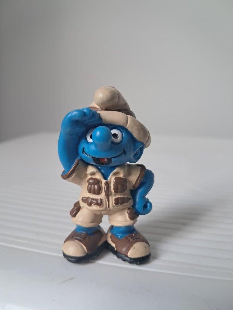 Schleich 2000 Safari Smurf 20475, Ophalen of Verzenden, Zo goed als nieuw, Overige Smurfen, Poppetje, Figuurtje of Knuffel