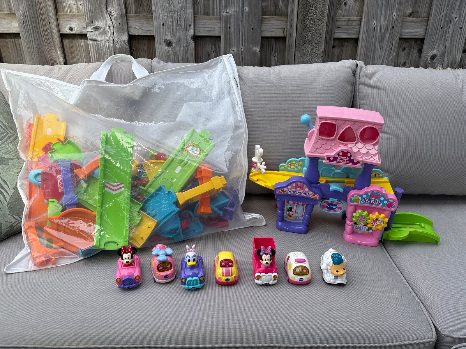 VTech Toet Toet Auto's en Disney Speelset met Baandelen, Ophalen of Verzenden, Gebruikt, Jongen of Meisje