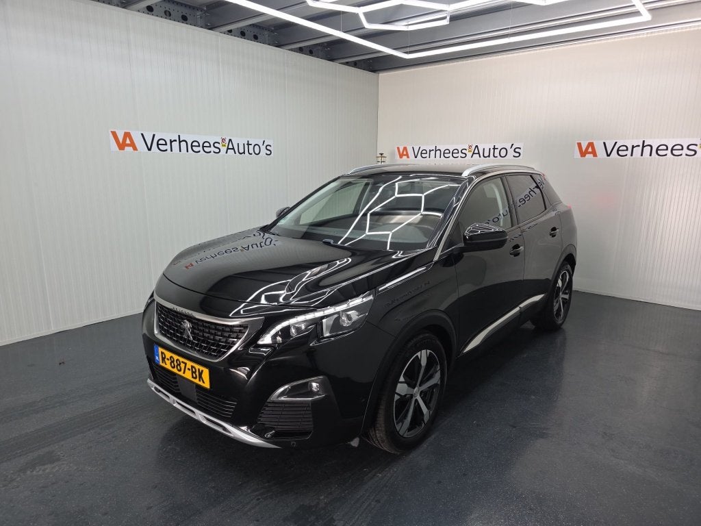 Peugeot 3008 1.6 e-THP GT Line (bj 2017, automaat), Auto's, Peugeot, Automaat, 4 cilinders, Zwart, Leder