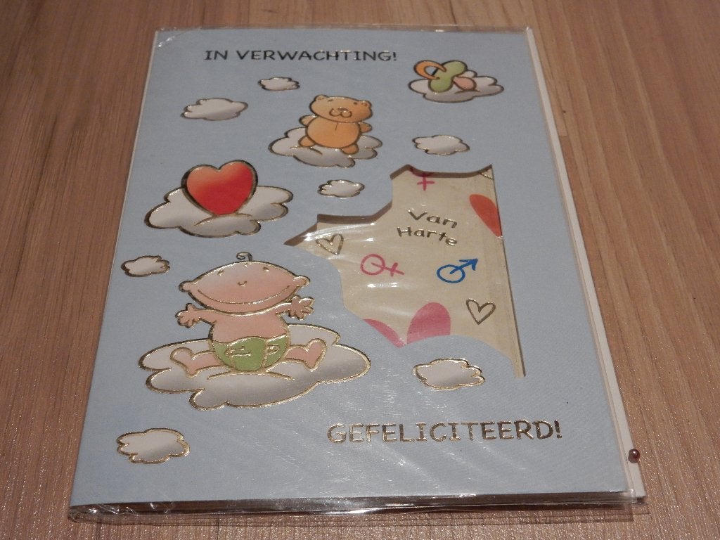 Wenskaart – In blijde verwachting gefeliciteerd., Diversen, Wenskaarten, Ophalen of Verzenden, Nieuw