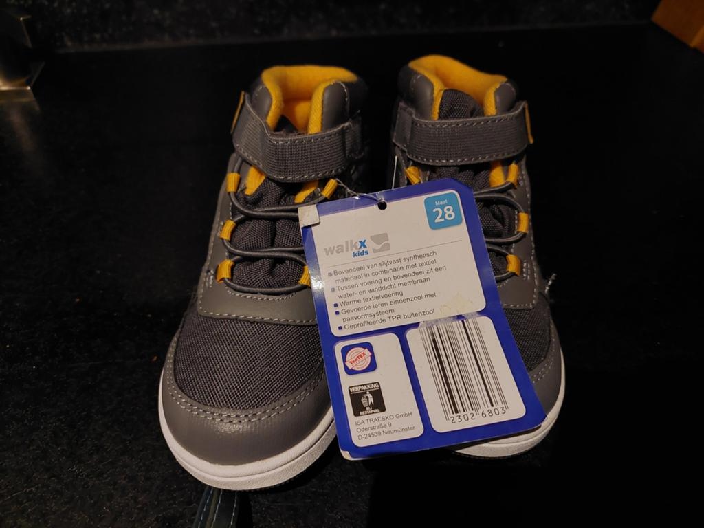 Nieuwe Walkx Kids Laarzen Maat 28 - Grijs/Geel, Jongen of Meisje, Nieuw, Ophalen of Verzenden, Laarzen