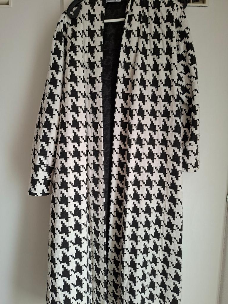 Magna Zwart-Witte Pied-de-Poule Vest - Maat 46/48 (XL), Zwart, Maat 46/48 (XL) of groter, Ophalen of Verzenden, Magna
