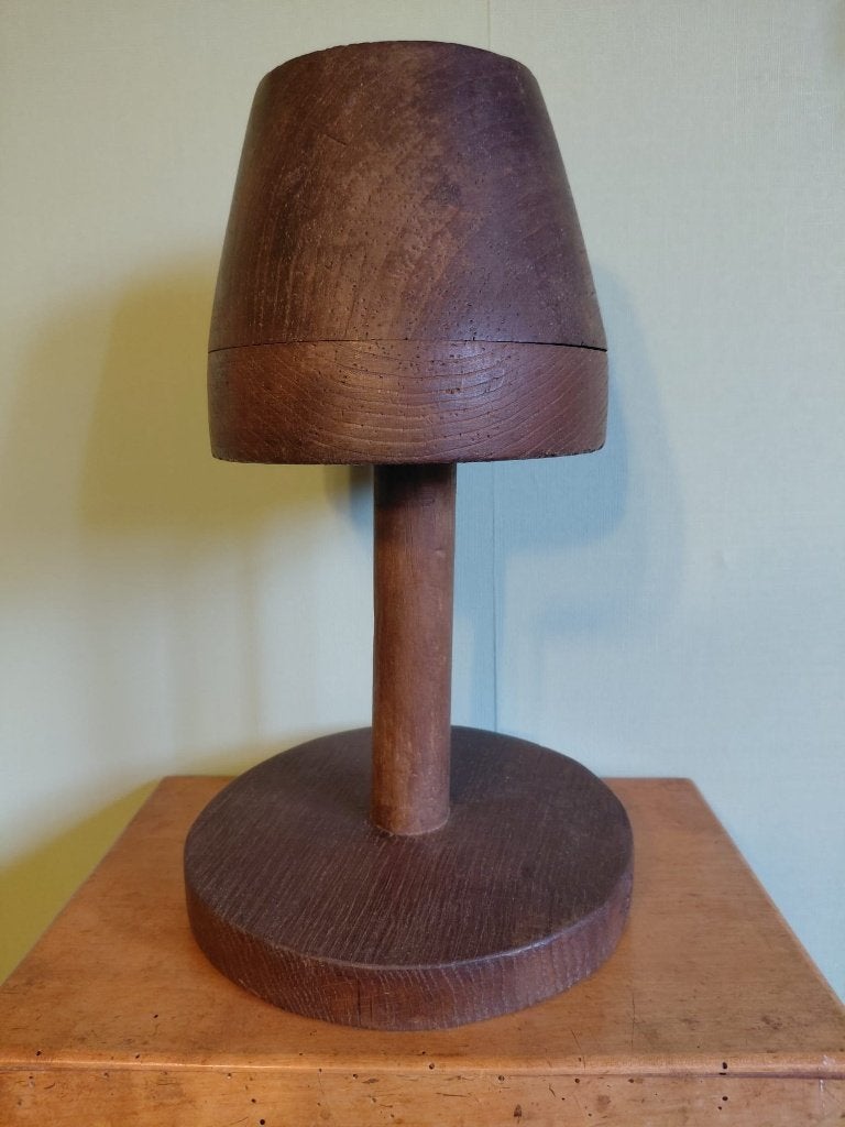 Antieke eikenhouten hoedenmal, hat block, hoedenvorm, Ophalen of Verzenden