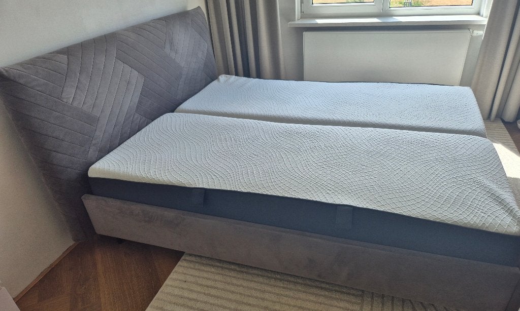 Bed 160x200 - incl schotelbodem en matrassen, Huis en Inrichting, Slaapkamer | Bedden, Ophalen, Gebruikt, Tweepersoons, 200 cm