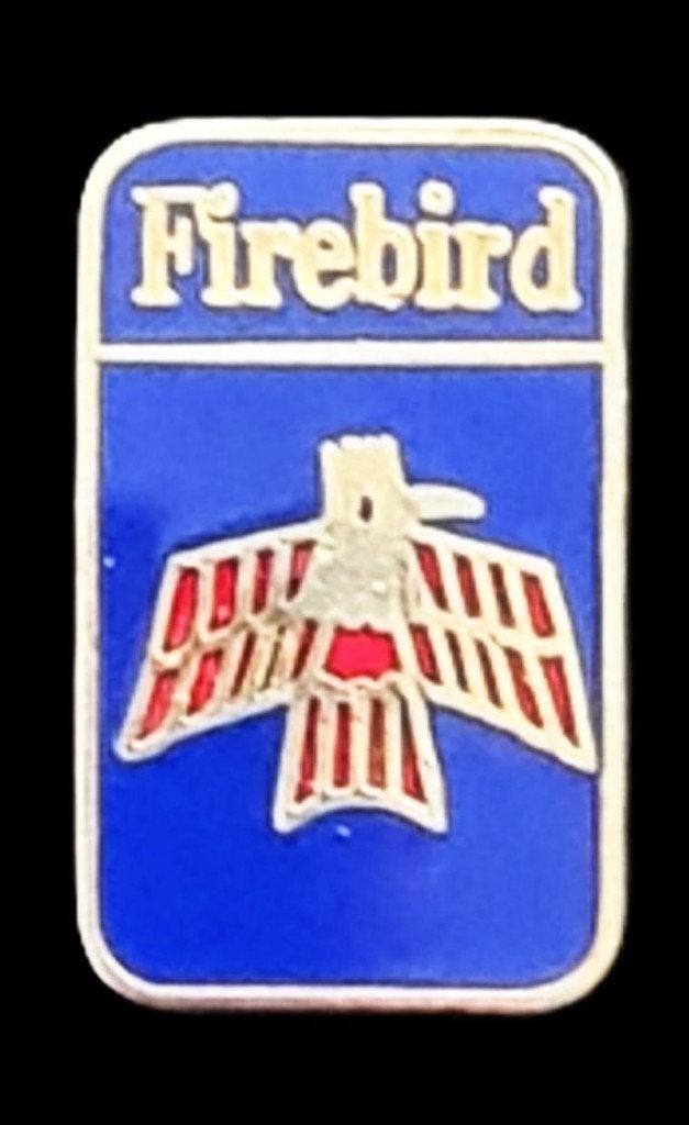 Pontiac Firebird pin- blauw-rood emaille, Verzenden, Nieuw, Transport, Speldje of Pin