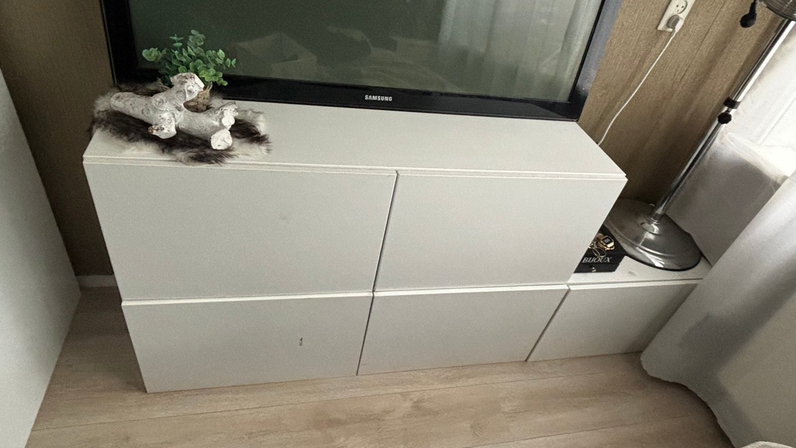 2x BESTA zwevende tv-meubel 120 & 180cm breed, Overige materialen, Gebruikt, 100 tot 150 cm, Ophalen of Verzenden