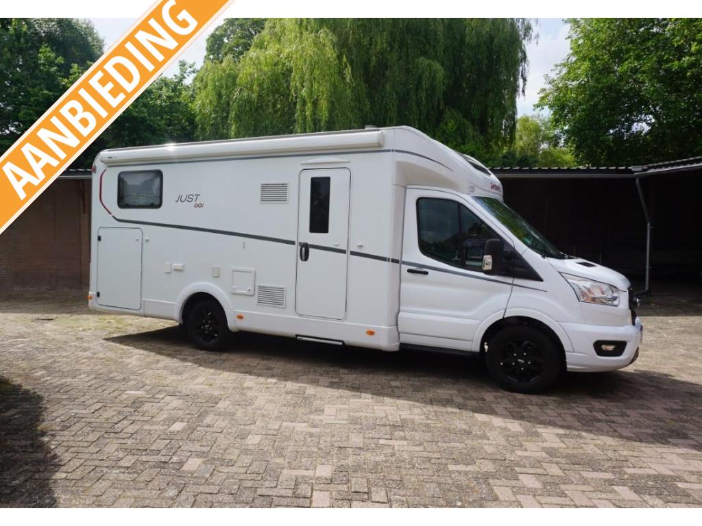 Dethleffs Just Go T 7055 Automaat 2023 met 30.000km, Caravans en Kamperen, Campers, Automaat, Airbags, Tot en met 2, Luifel