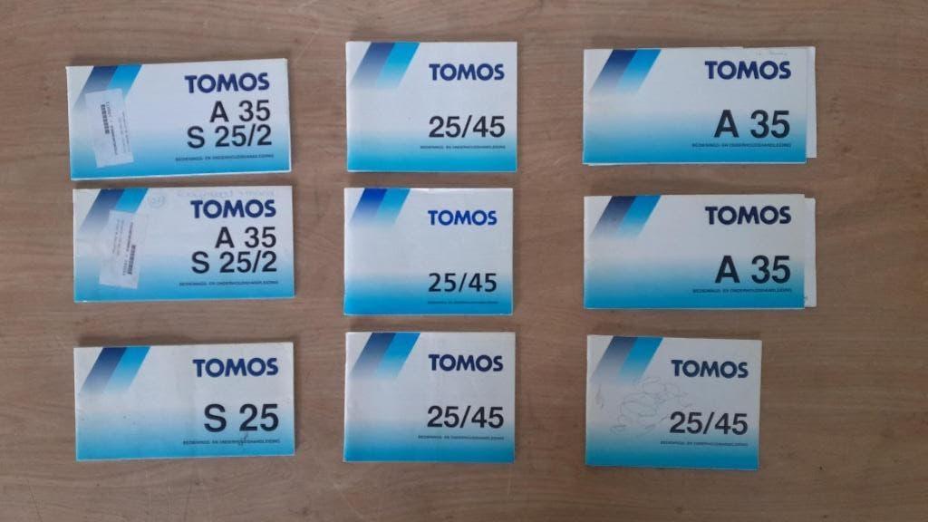 Tomos boekjes verzameling, Fietsen en Brommers, Handleidingen en Instructieboekjes, Ophalen, Gebruikt