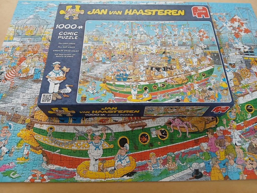 Jan van Haasteren - Tall Ship Chaos, Ophalen of Verzenden, 500 t/m 1500 stukjes, Zo goed als nieuw, Legpuzzel