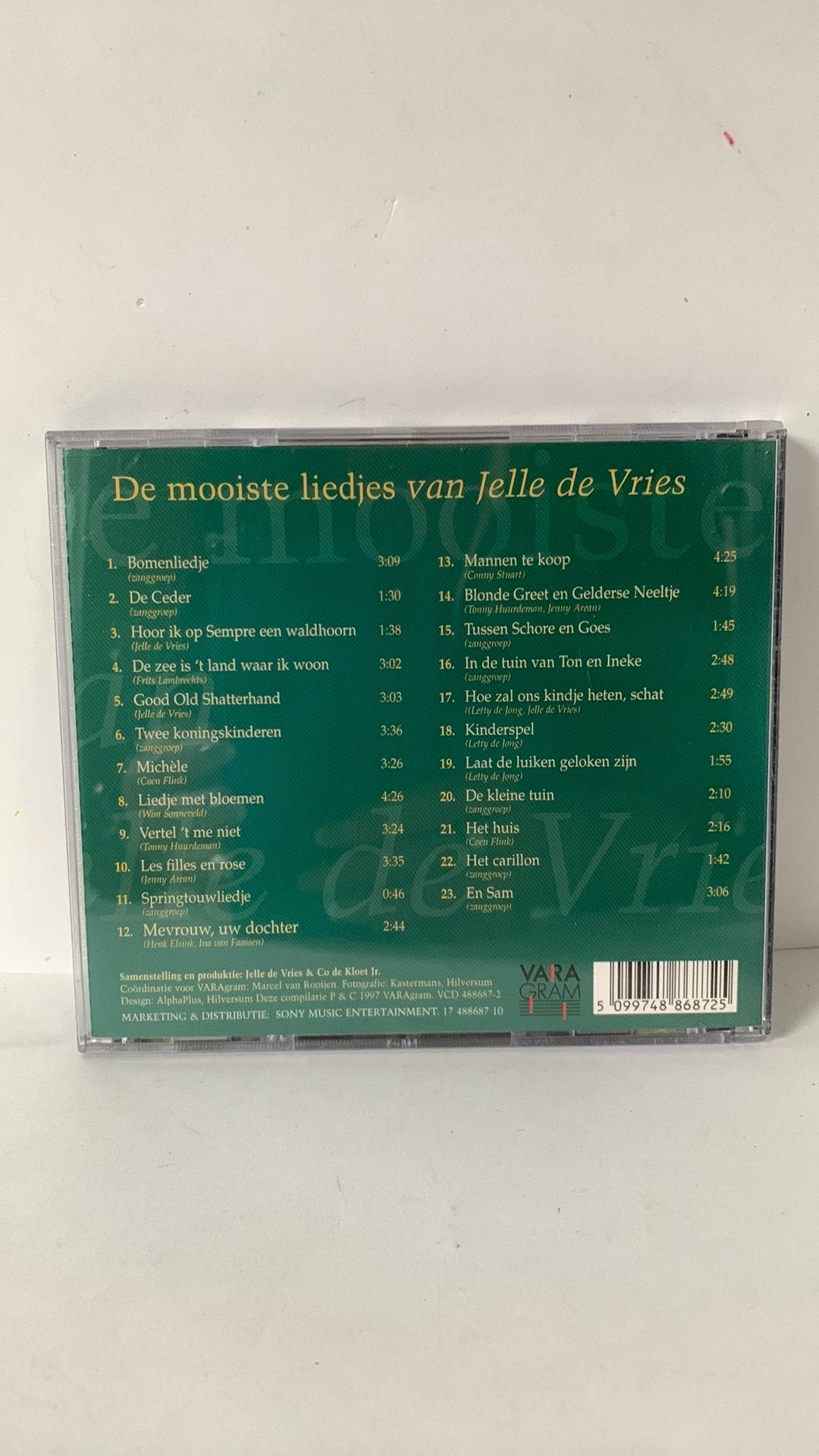 De Mooiste Liedjes van Jelle de Vries CD, Ophalen of Verzenden, Zo goed als nieuw, Levenslied of Smartlap