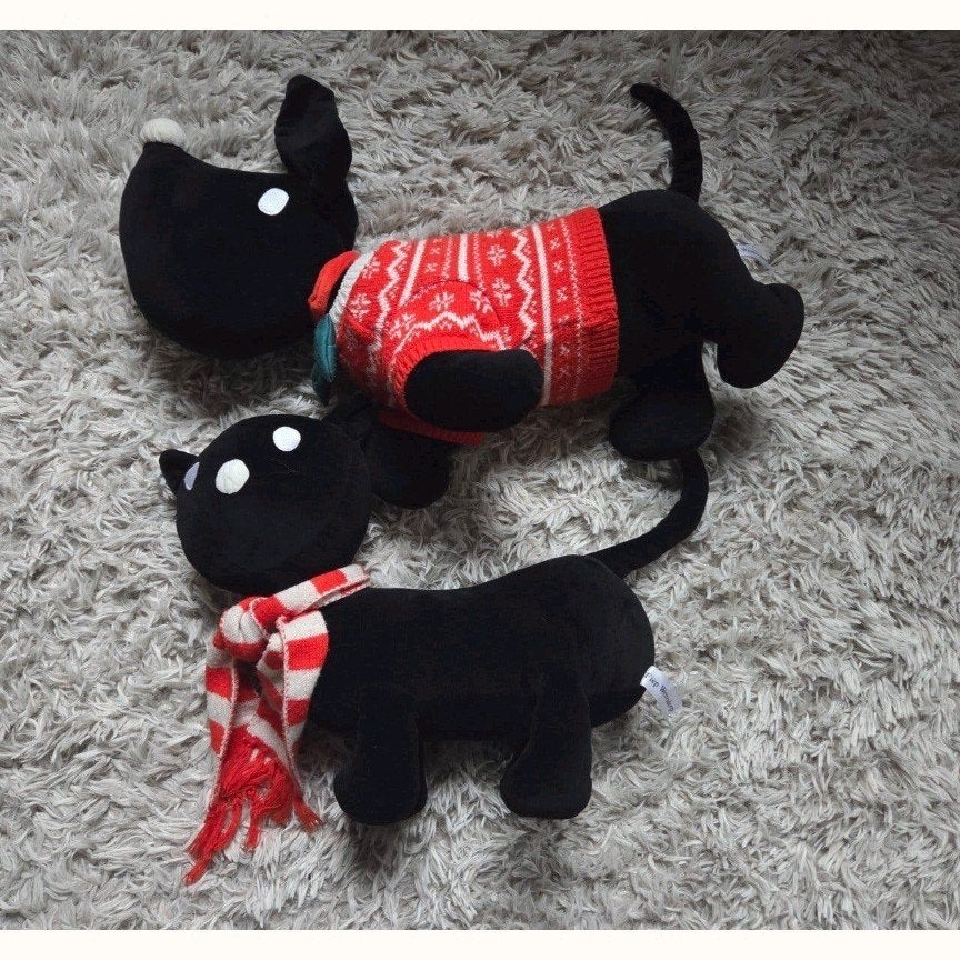Hema Takkie en siepie knuffel met kersttrui, Kinderen en Baby's, Hema, Overige karakters, Zwart, Zo goed als nieuw