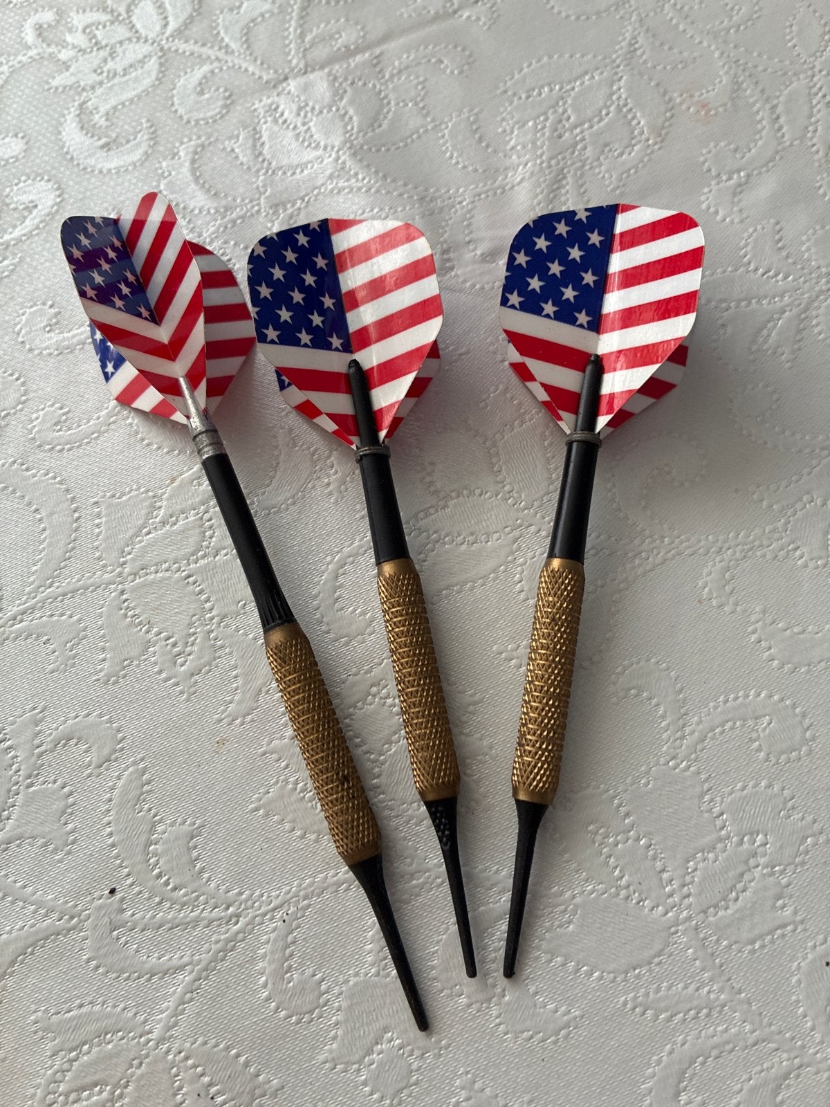 Darts met Amerikaanse vlag flights, Ophalen of Verzenden, Gebruikt, Pijlen, Soft tip