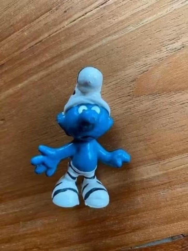 Gevangenis( prison) smurf 1965 - peyo -schleich, Ophalen of Verzenden, Zo goed als nieuw, Overige Smurfen, Poppetje, Figuurtje of Knuffel
