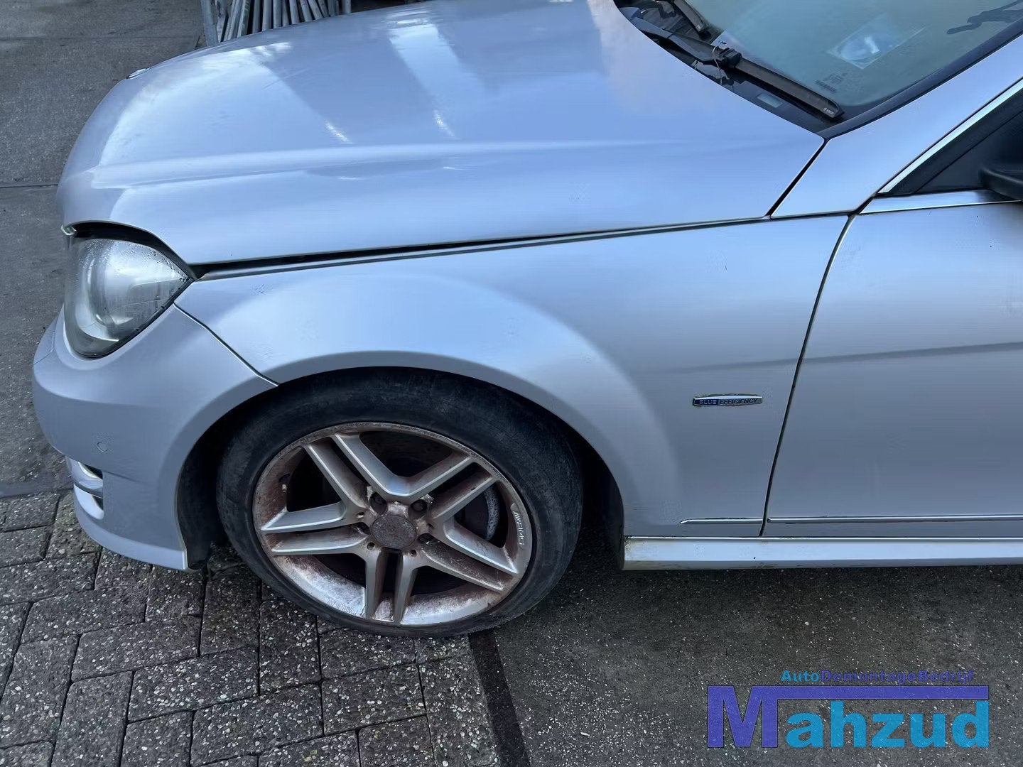 MERCEDES C KLASSE W204 zilver 775 Links voorscherm 2011-2013, Gebruikt, Mercedes-Benz AG, Mercedes-Benz, Voor
