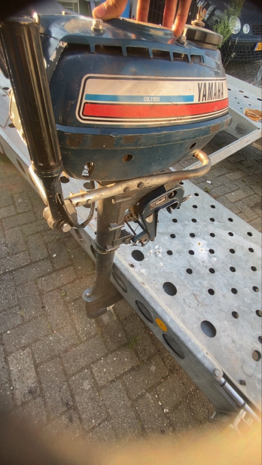 Yamaha 3.5 pk buitenboordmotor kortstaart, Ophalen, Gebruikt