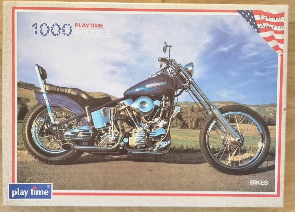Play Time Legpuzzel 1000 stukjes - Harley Davidson, Hobby en Vrije tijd, Denksport en Puzzels, Ophalen of Verzenden, 500 t/m 1500 stukjes