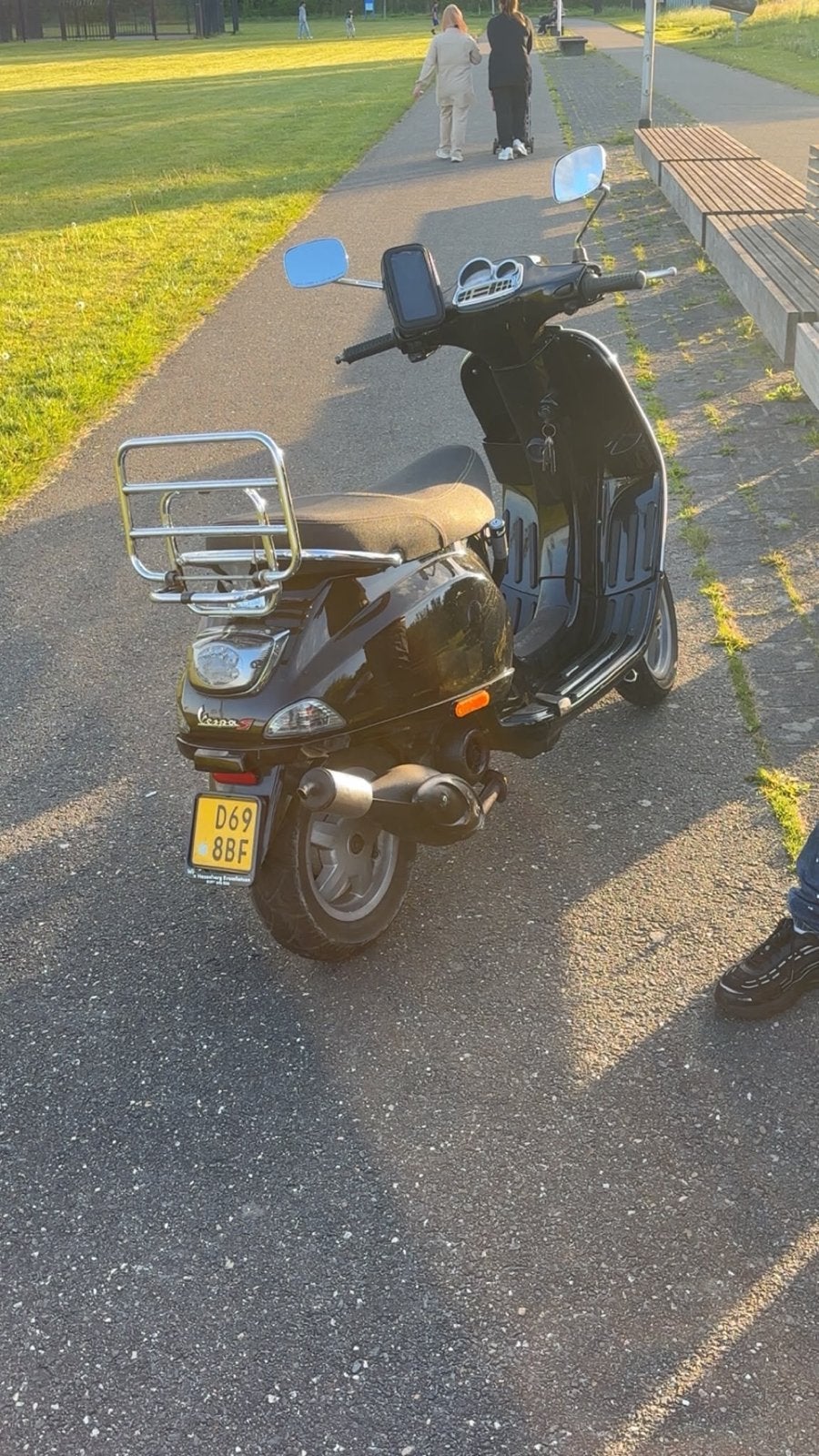 Zwarte Vespa S Scooter - Goed Onderhouden, Ophalen, Gebruikt, Maximaal 45 km/u, Vespa S