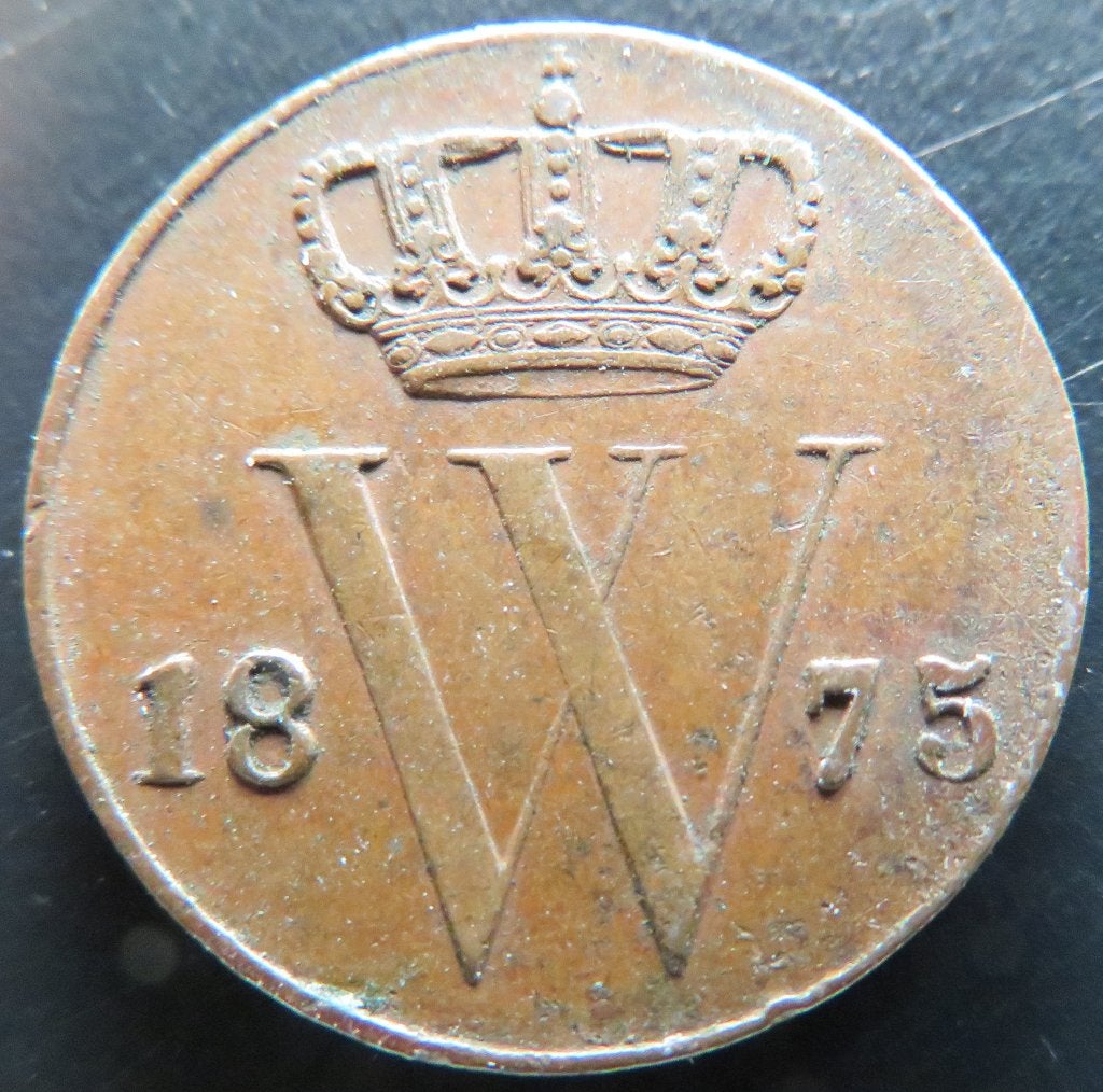 Halve Cent 1875, Postzegels en Munten, Verzenden, Koning Willem III, Overige waardes, Losse munt
