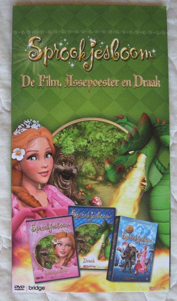 3 DVD Efteling Sprookjesboom: Film, Assepoester & Draak (2x), Verzamelen, Efteling, Ophalen of Verzenden, Nieuw, Overige typen