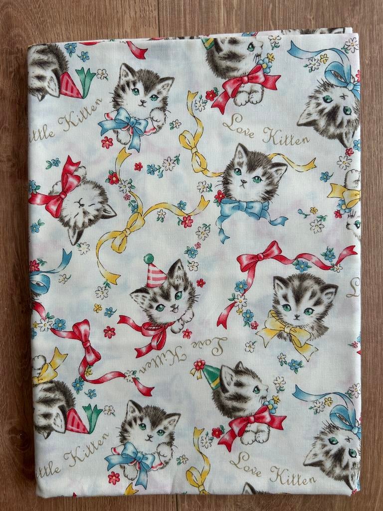 Japanse katten/kittens stof, Overige kleuren, Nieuw, Ophalen of Verzenden, 30 tot 120 cm