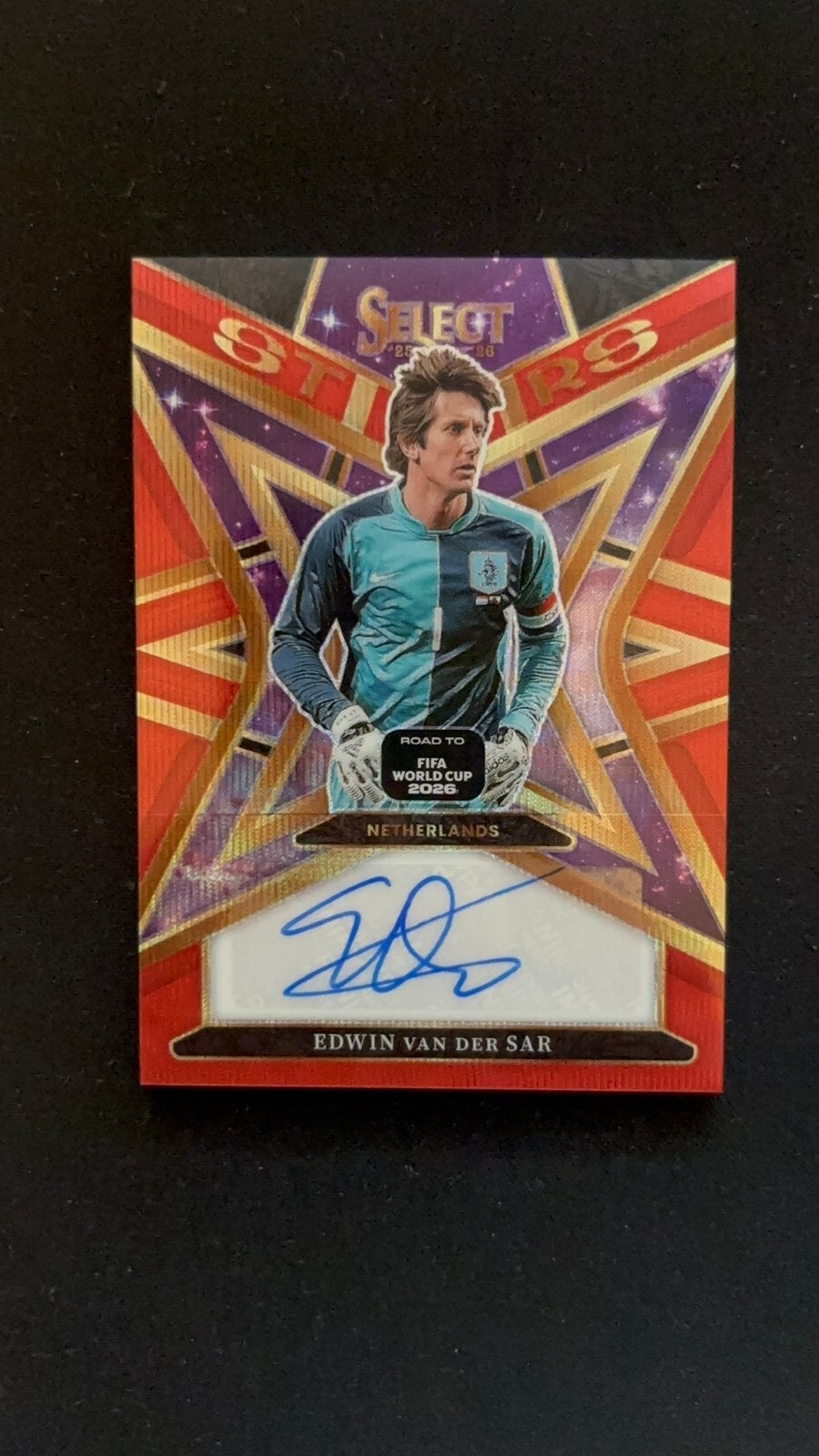 Edwin van der Sar Auto – Panini Select Stars Prizm Netherlan, Ophalen of Verzenden, Zo goed als nieuw
