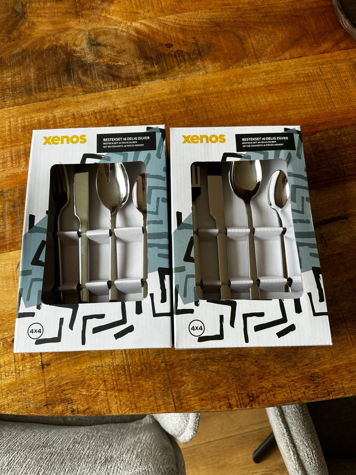 Xenos Bestekset 16-delig Zilver - Nieuw in verpakking, Ophalen, Bestekset, Overige typen, Nieuw