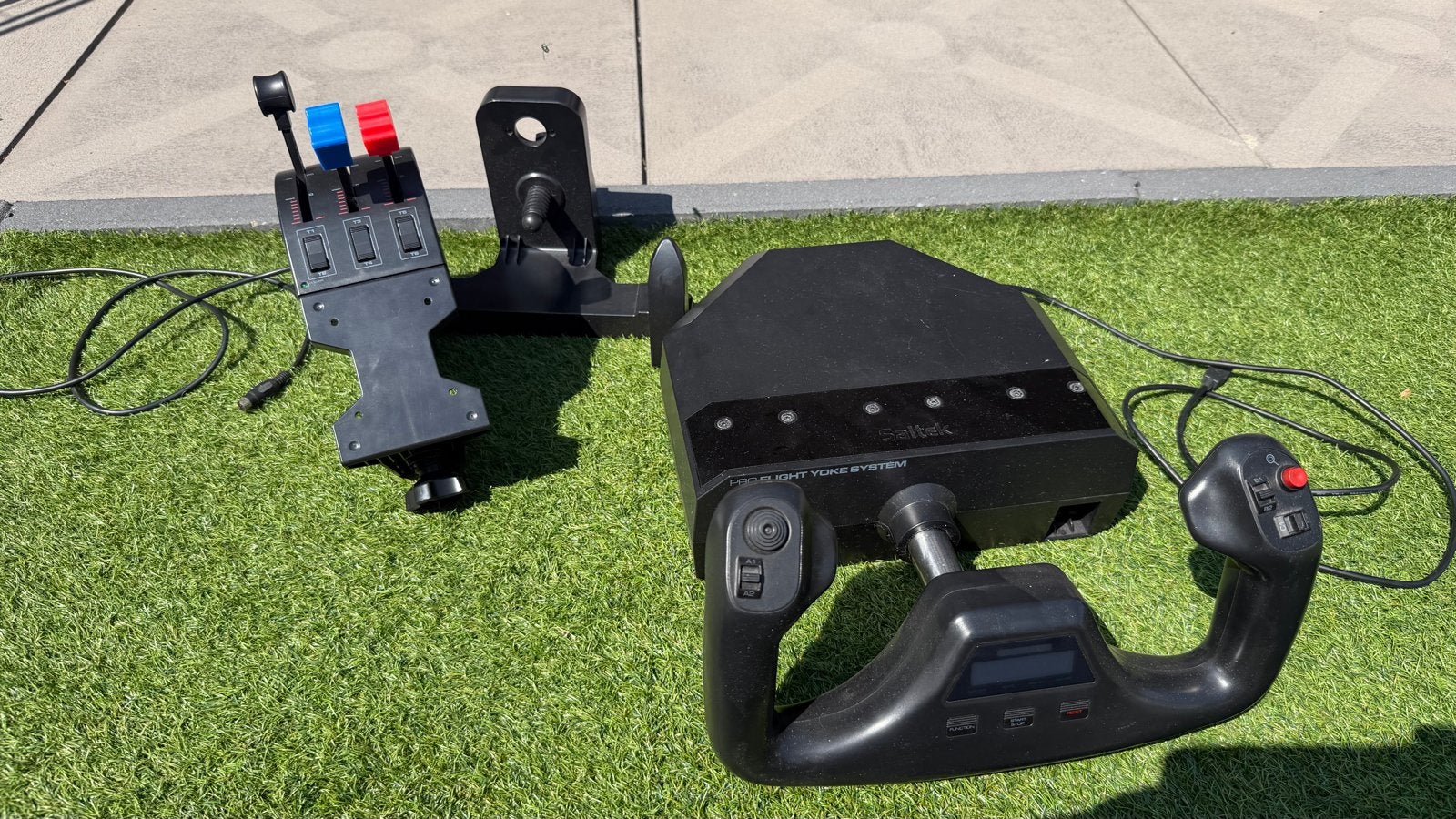 Saitek Pro Flight Yoke System & Throttle Quadrant, Gebruikt, 1 speler, Ophalen of Verzenden, Vanaf 7 jaar