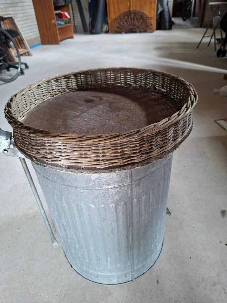 Rieten dienblad 50x90 cm, Huis en Inrichting, Ophalen of Verzenden, Gebruikt, Ovaal, Overige materialen