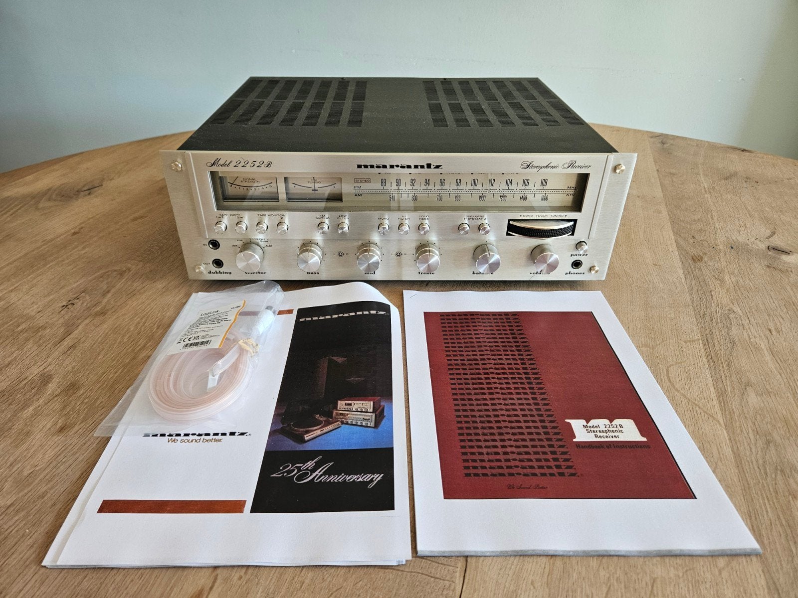 Marantz 2252B receiver met toebehoren, Gebruikt, Ophalen, Marantz, Minder dan 60 watt