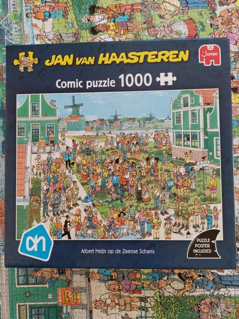 Albert Heijn op de Zaanse schans Jan van Haasteren, Hobby en Vrije tijd, Denksport en Puzzels, Ophalen, 500 t/m 1500 stukjes, Zo goed als nieuw