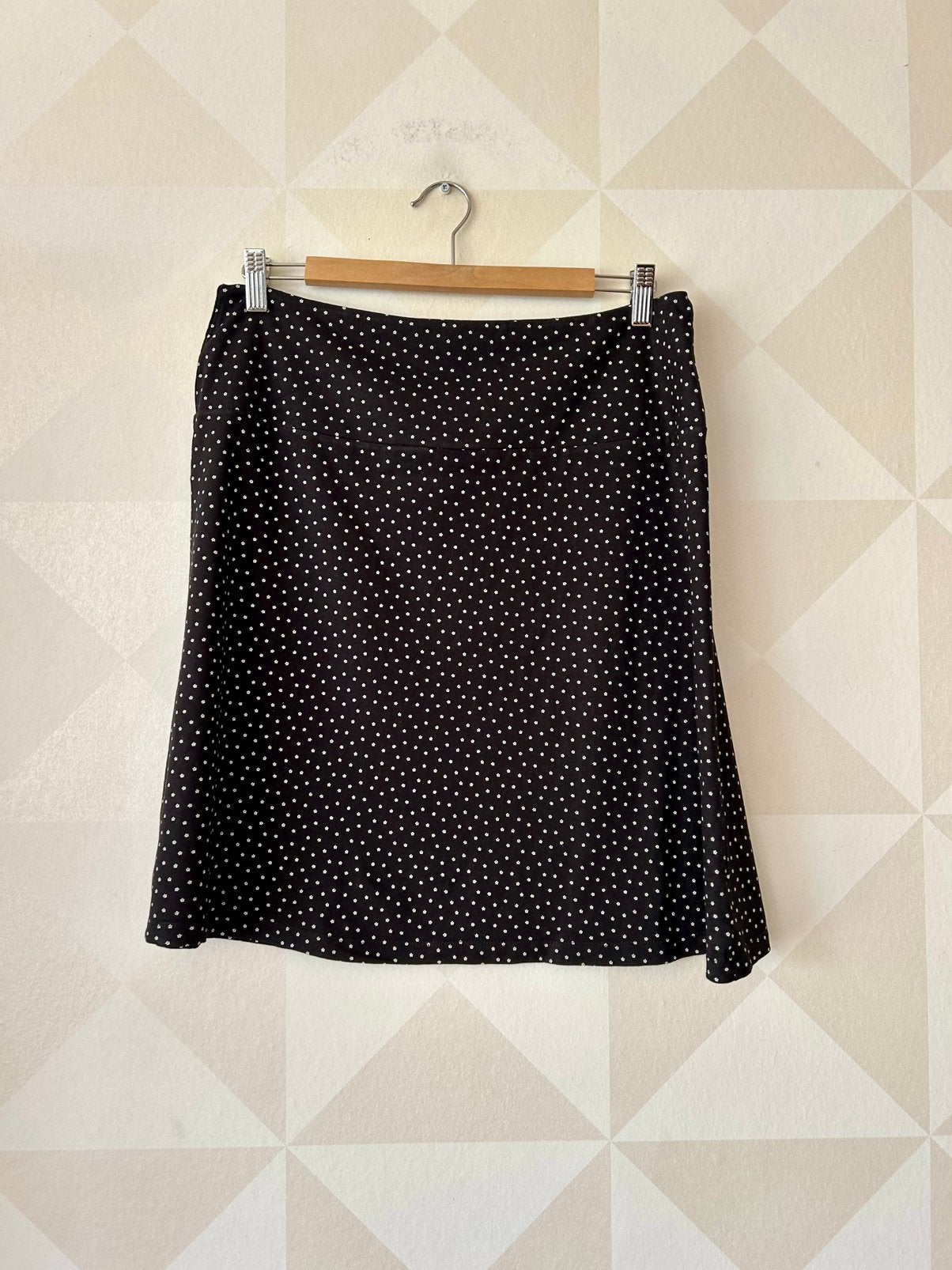King Louie Border Skirt rok bloem wit zwart L/40 zgan, Zwart, Maat 42/44 (L), Ophalen of Verzenden, Zo goed als nieuw