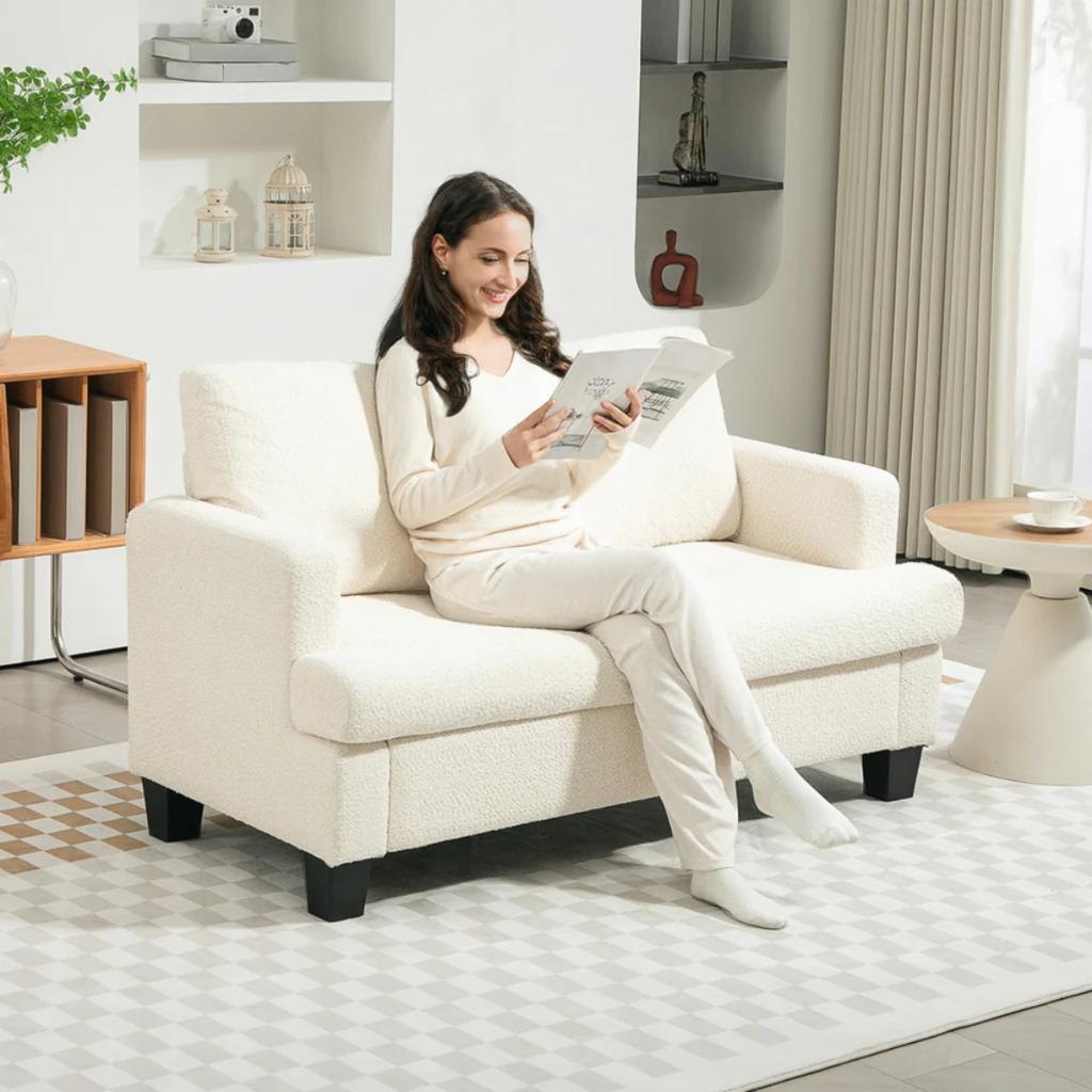 Actie! HOMCOM 2-zits bank chenille stof – nu €170, Wendenstraße 309, 20537 Hamburg, Duitsland, 150 tot 200 cm, MH Handel GmbH