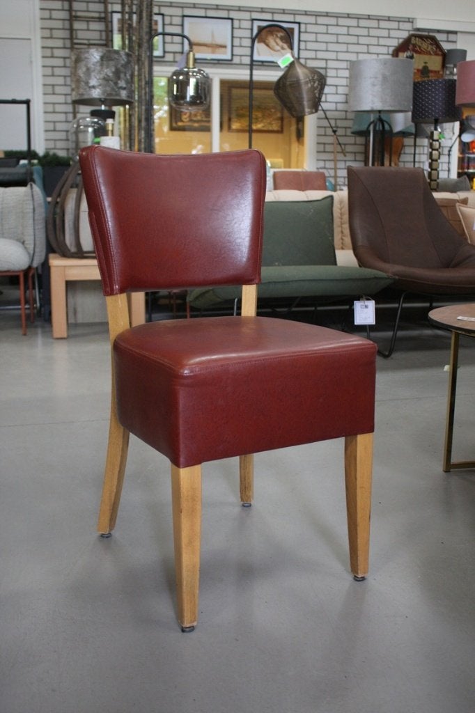 11 x leuke eetkamerstoel cafestoel horeca cafe vintage, Ophalen, Gebruikt, Leer, Vijf, Zes of meer stoelen