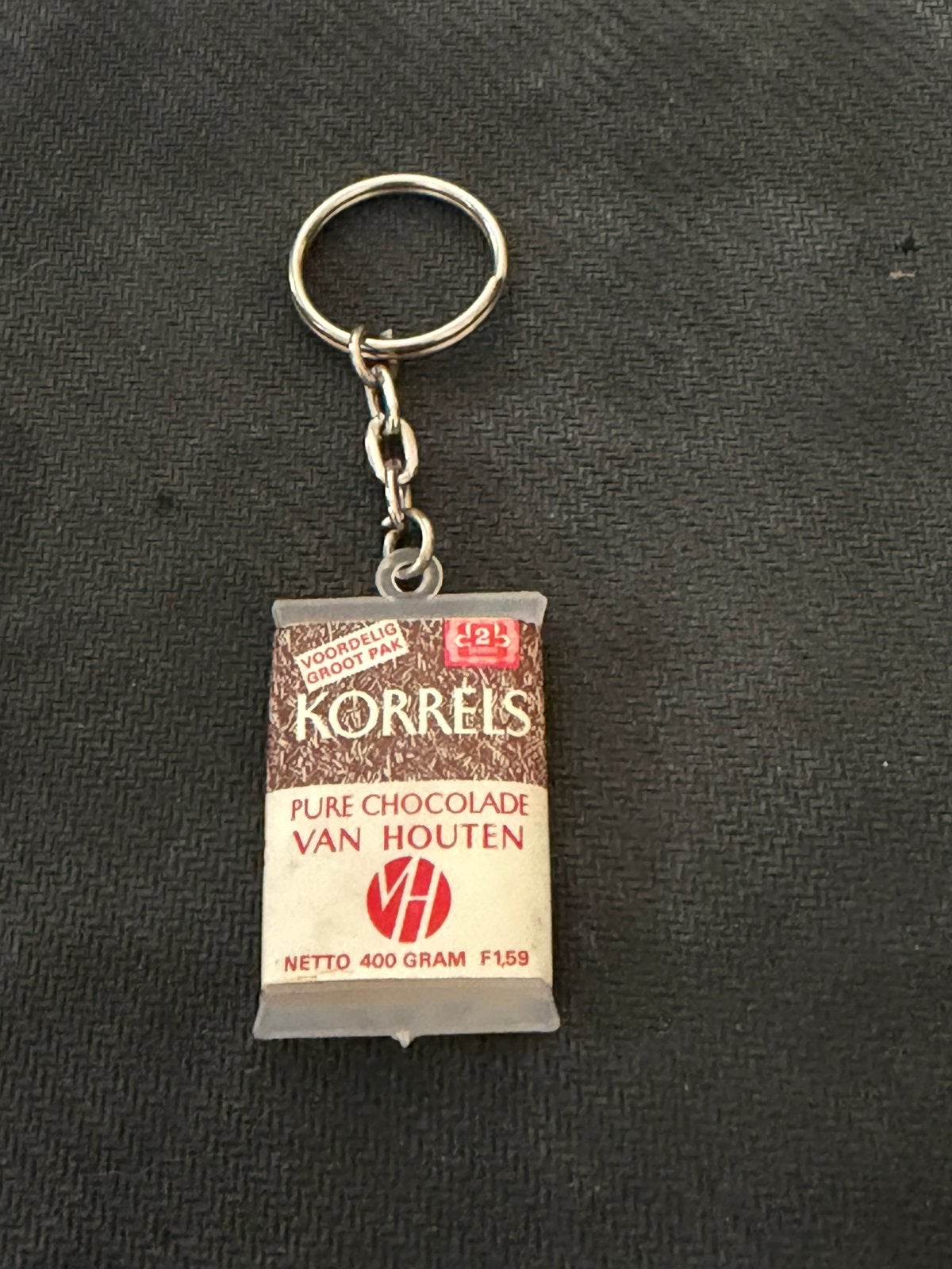 Vintage sleutehanger- Van Houten Korrels Pure Chocolade., Verzenden, Zo goed als nieuw, Merk