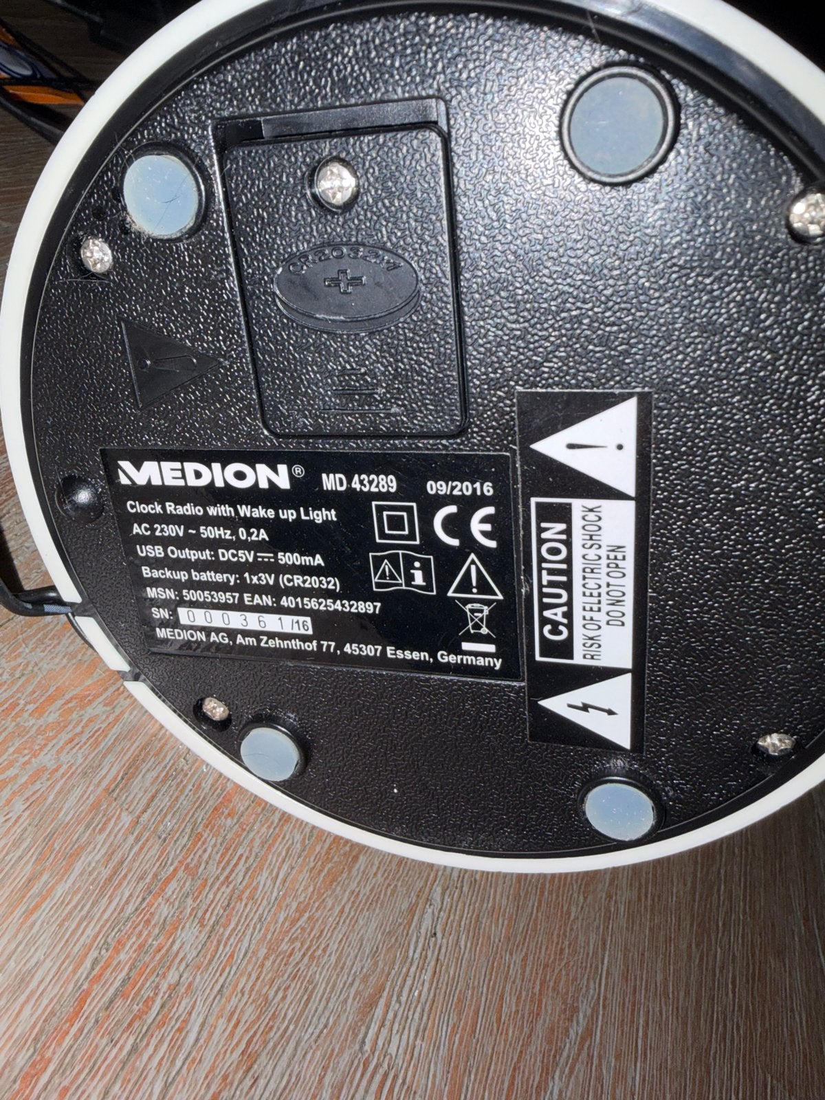 Medion MD 43289 Wekker Radio met Wake-up Light, Audio, Tv en Foto, Radio's, Ophalen of Verzenden, Gebruikt, Radio