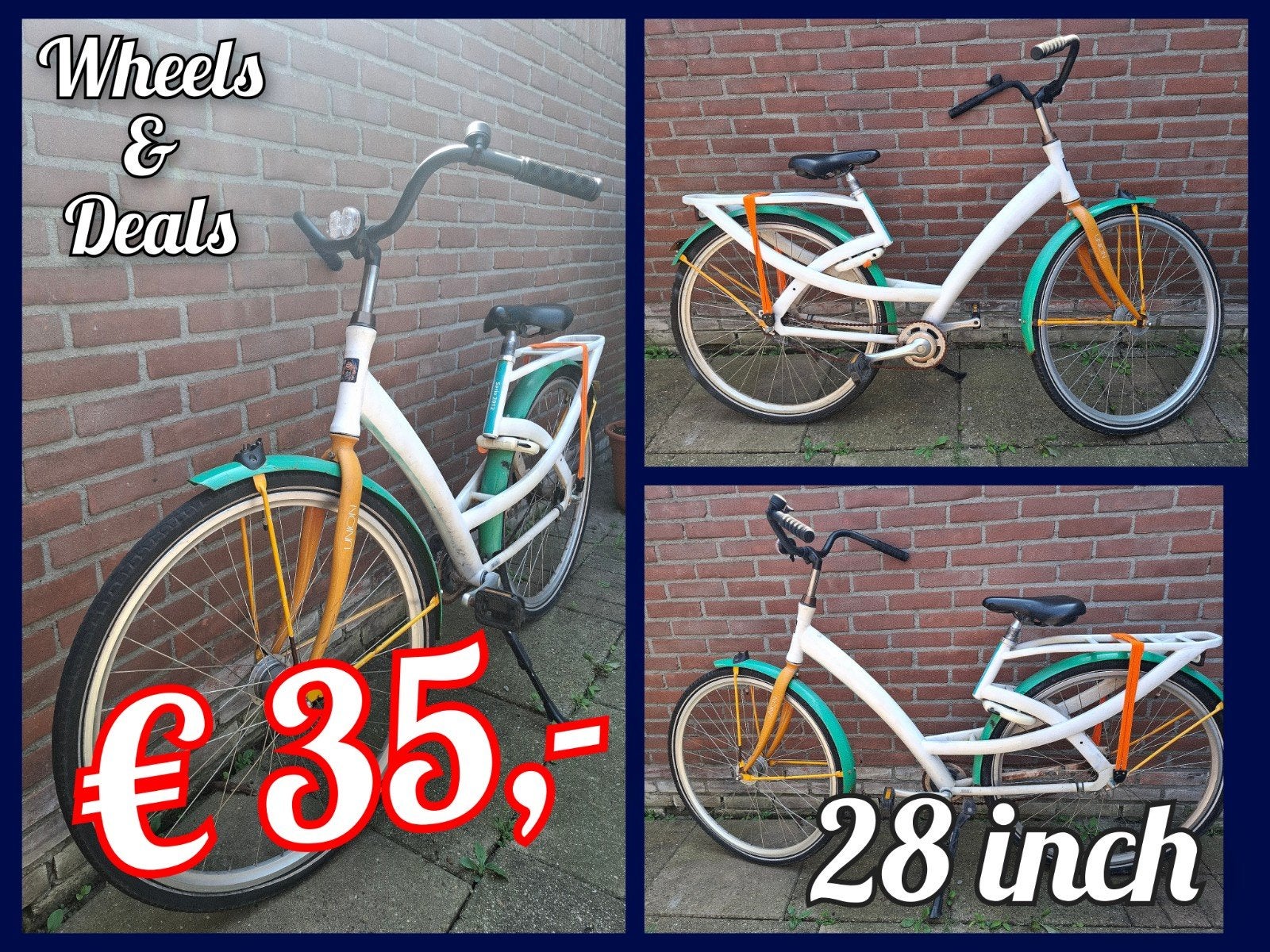 Damesfiets 28 inch, Ophalen