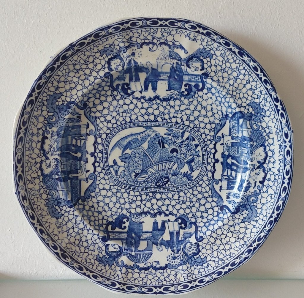 antiek brood bord William Adams, volgnr 6, Ophalen of Verzenden