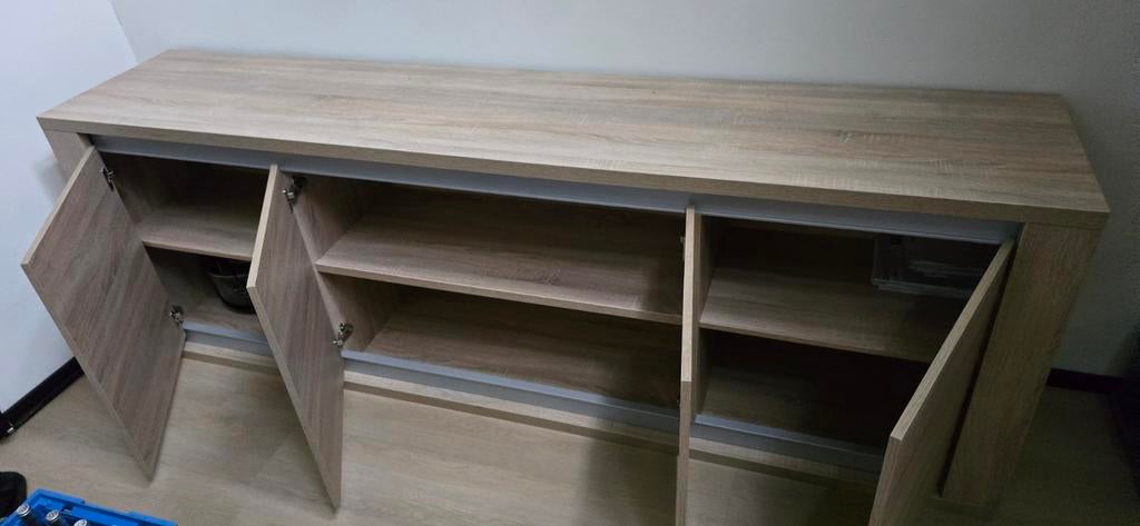 Dressoir/ TV meubel en vitrine kast, Ophalen, Zo goed als nieuw, 25 tot 50 cm, Minder dan 100 cm