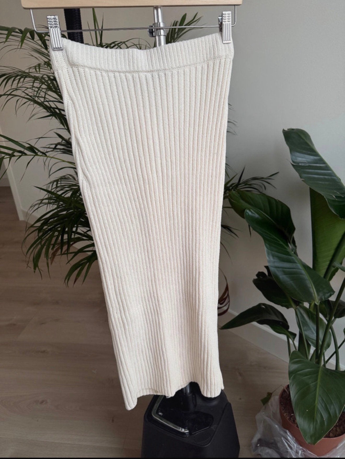 Zara tricot rok met rits – crème – maat M/38 – NIEUW, Maat 38/40 (M), Wit, Ophalen of Verzenden, Zo goed als nieuw