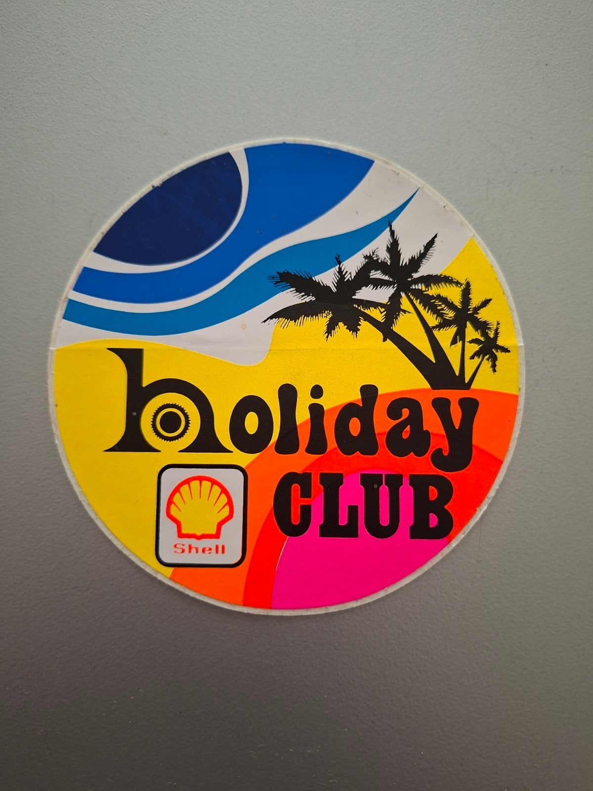 Vintage Shell Holiday Club Sticker, Verzenden