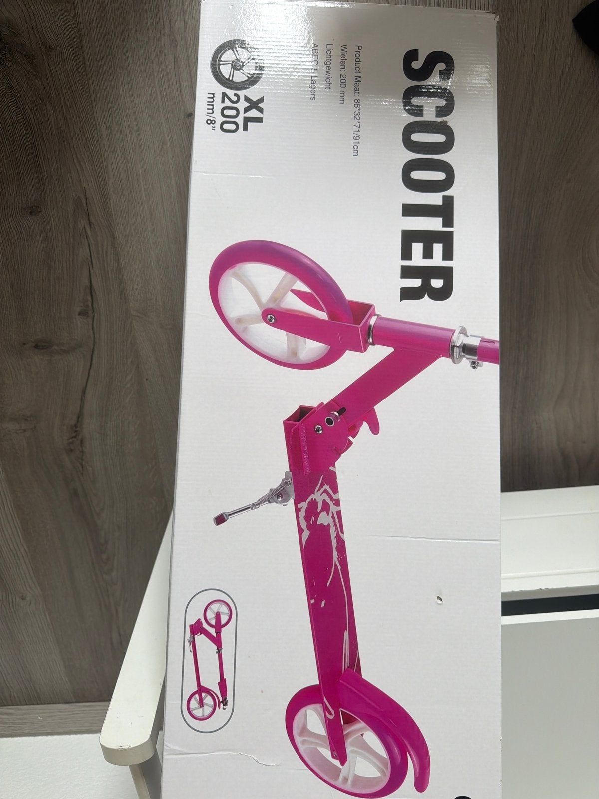 Nieuwe roze step - XL 200mm wielen, Ophalen of Verzenden, Nieuw, Gewone step
