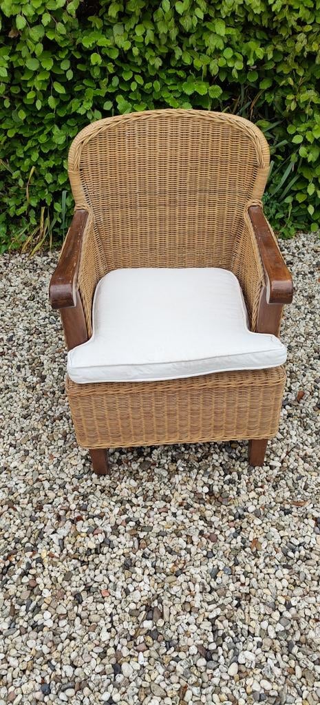 Rotan stoel nog in goede staat, kleine gebruikssporen, Ophalen, Gebruikt, Minder dan 75 cm, Hout