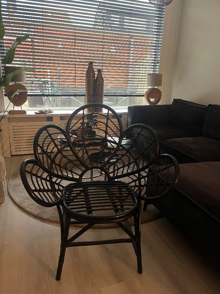 Lotus Rotan kuipstoel Xenos, Huis en Inrichting, Bruin, Riet of Rotan, Ophalen of Verzenden, Zo goed als nieuw
