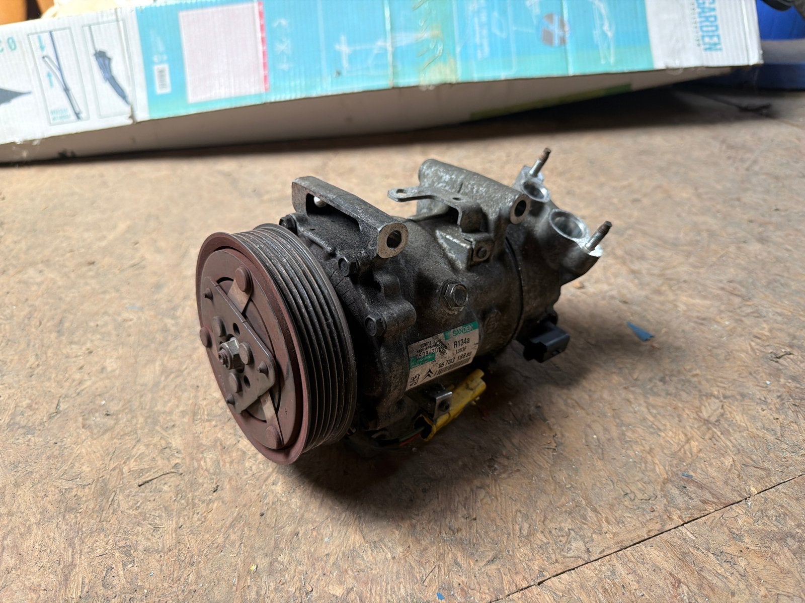 Aircopomp Aircocompressor PSA Sanden 9670318880, Ophalen of Verzenden, Gebruikt, Citroën