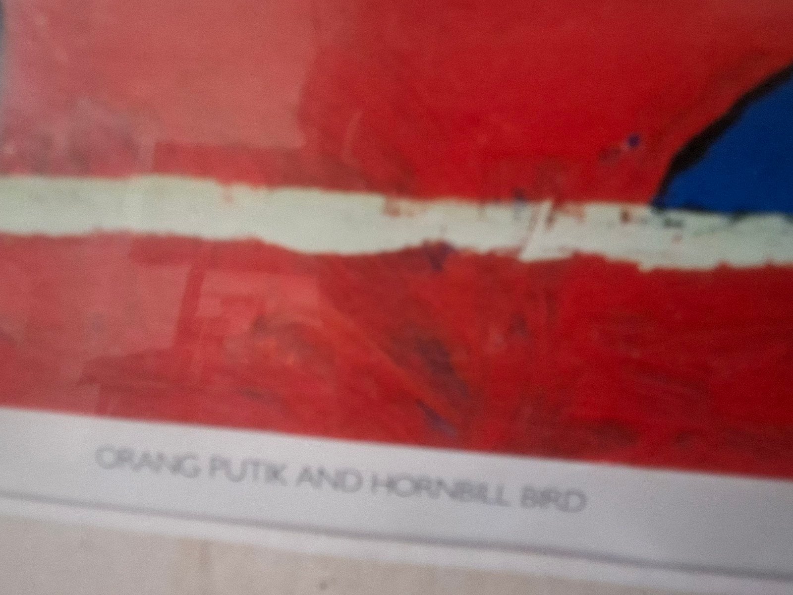 Abstract kunstwerk: Oran Putik en Hornbill Bird, Antiek en Kunst, Ophalen