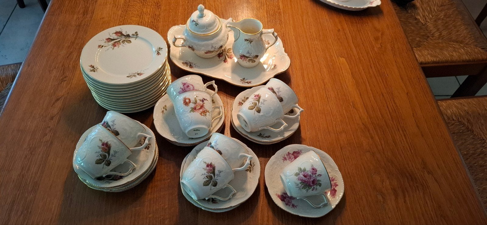 34 delig Rosenthal Classic Rose theeservies - als nieuw, Ophalen