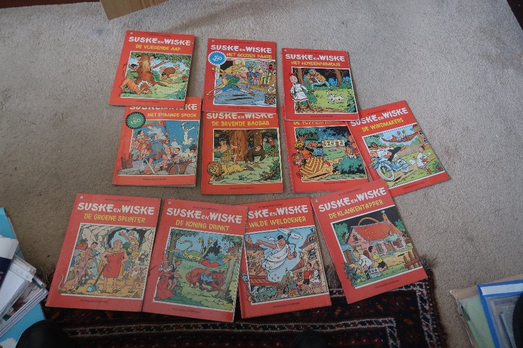 Suske en Wiske,volledig in kleur-1974 no: 87-98-100-103-etc, Eén stripboek, Ophalen of Verzenden, Gelezen